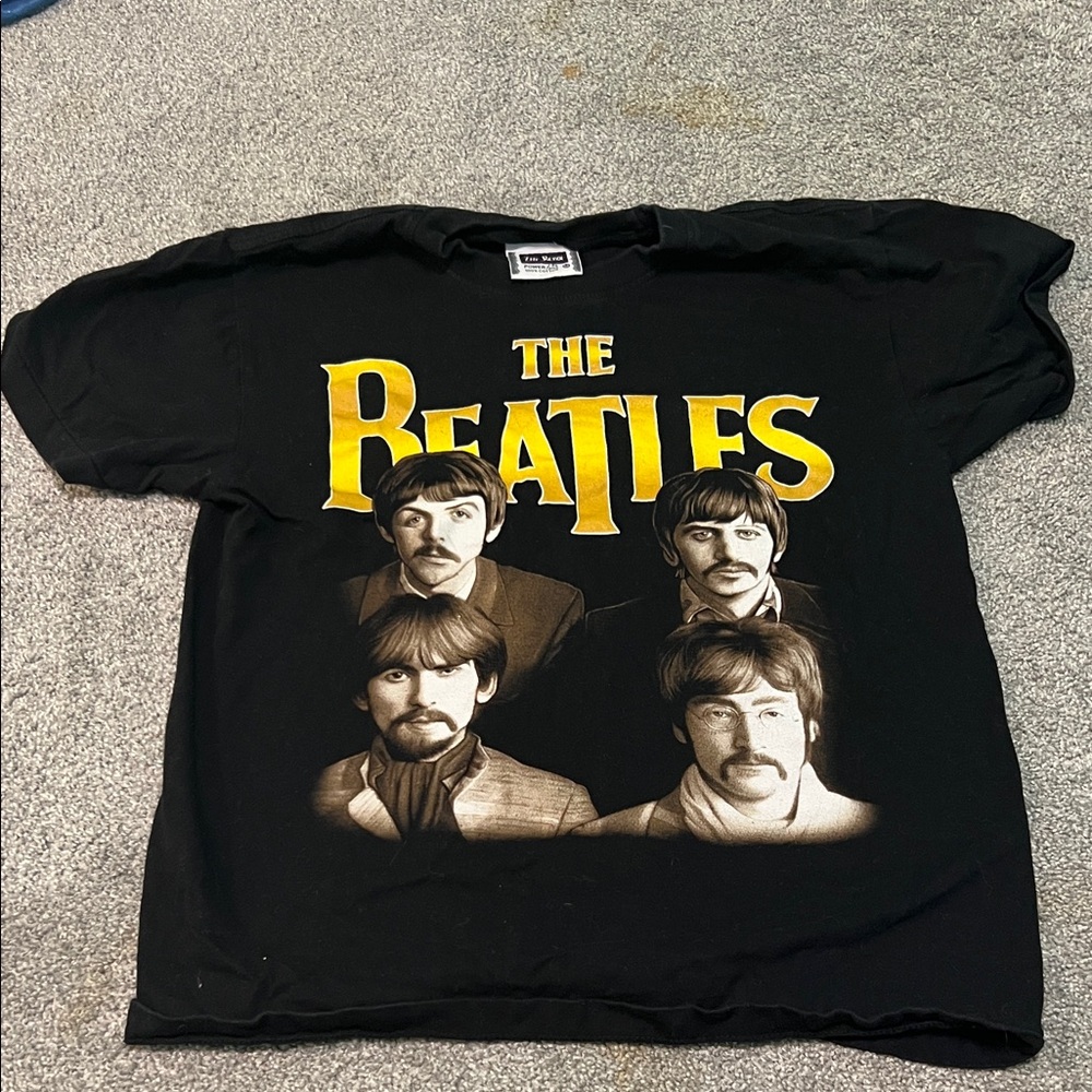 The Beatles Black and Yellow Short Sleeve Tee